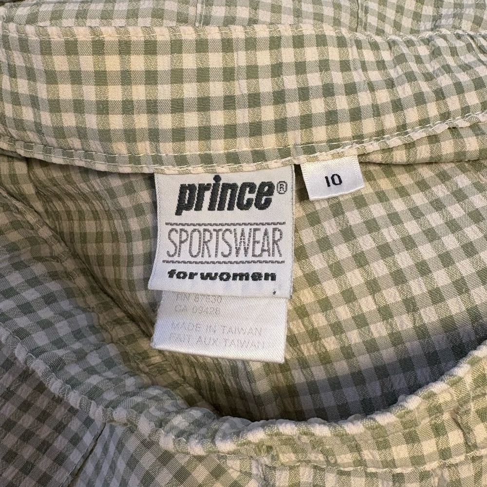 Vintage prince green gingham tennis skirt - Picture 5 of 7